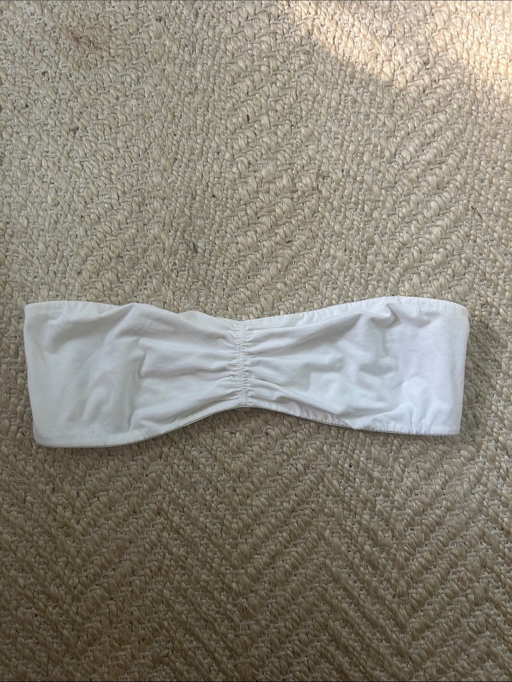 Free People Intimately  White Strapless Bandeau Bra Size L